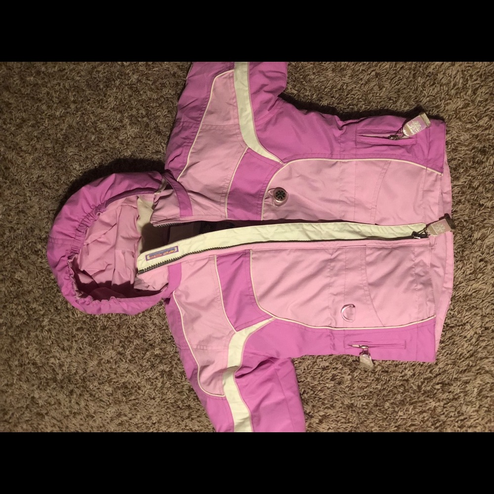 Gently worn kids winter/ski coat w compass detail